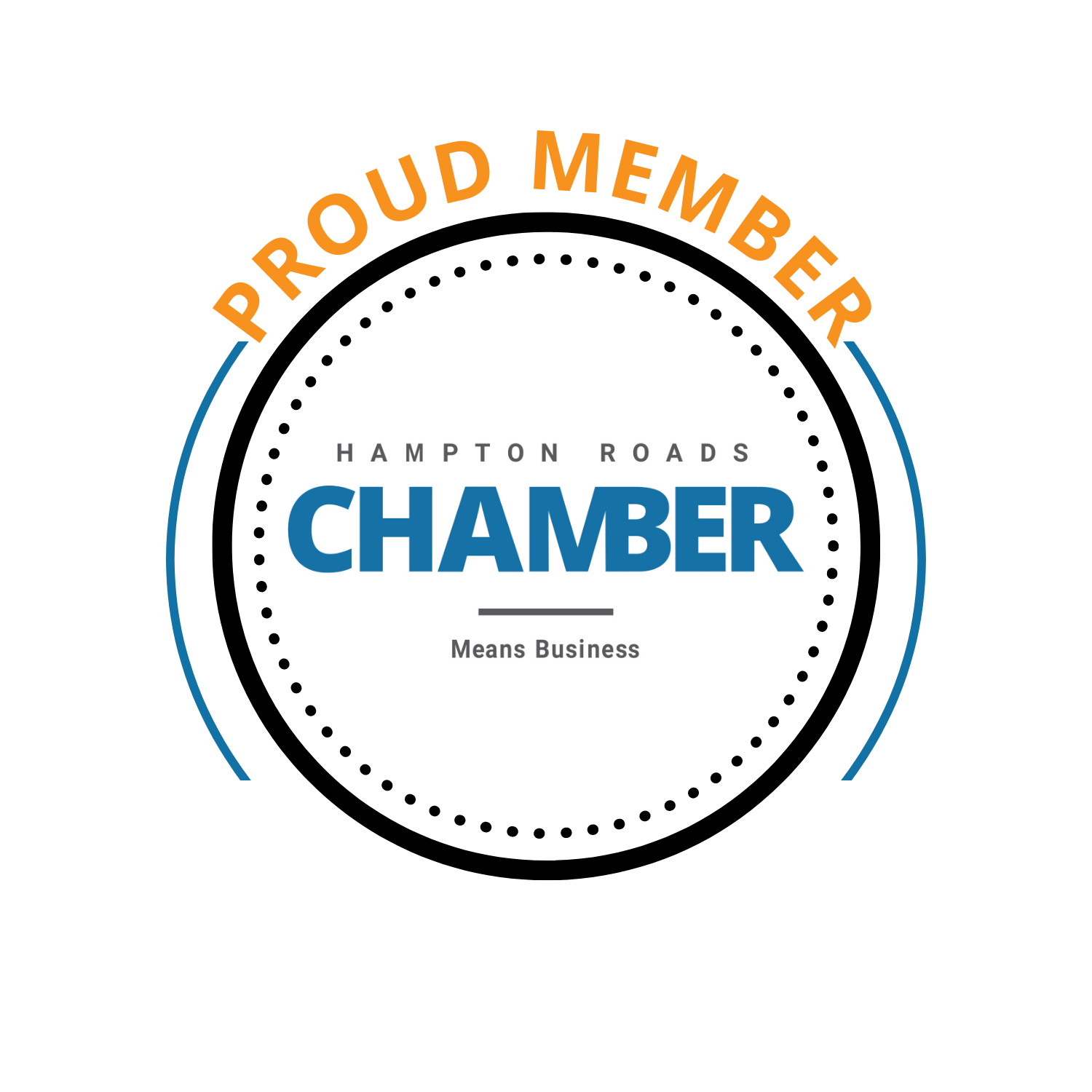 Hampton Roads Chamber proud member badge